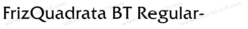 FrizQuadrata BT Regular字体转换